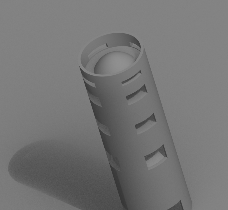 Fiber-Bundle Objective Lens Blender render